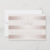 RSVP pour mariage | Elégant moderne Blush Pearl St (Devant)