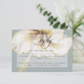 RSVP pour mariage | Fleur d'Hibiscus jaune (Debout devant)