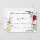 RSVP pour mariage | Flore de tourbe d'araignée et  (Devant)
