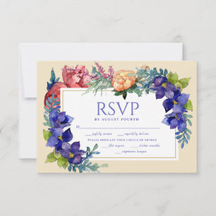 RSVP pour mariage   Happiness Watercolor Floral