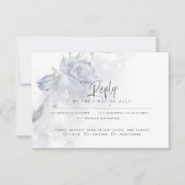 RSVP pour mariage | Rustique aquarelle Dusty Blue  (Devant)