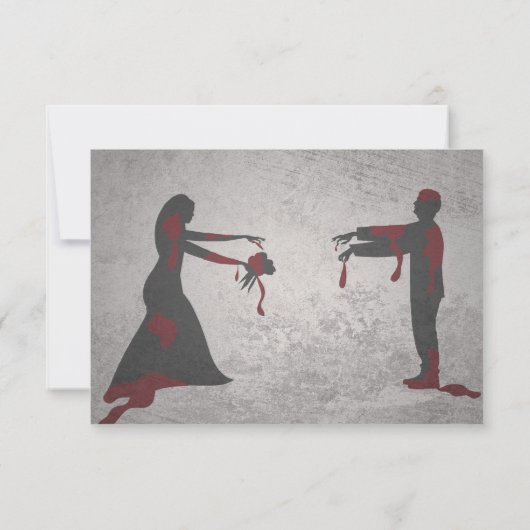 RSVP pour un Faire-part de mariage zombie (Dos)