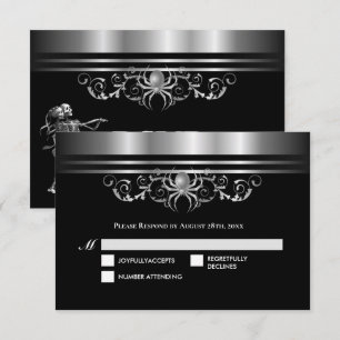RSVP pour un mariage Halloween gothique sombre