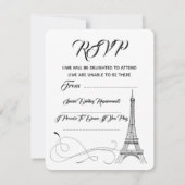 RSVP pour un mariage Parisian Doodles (Dos)