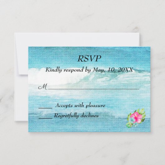 RSVP pour un mariage sur la plage (Devant)