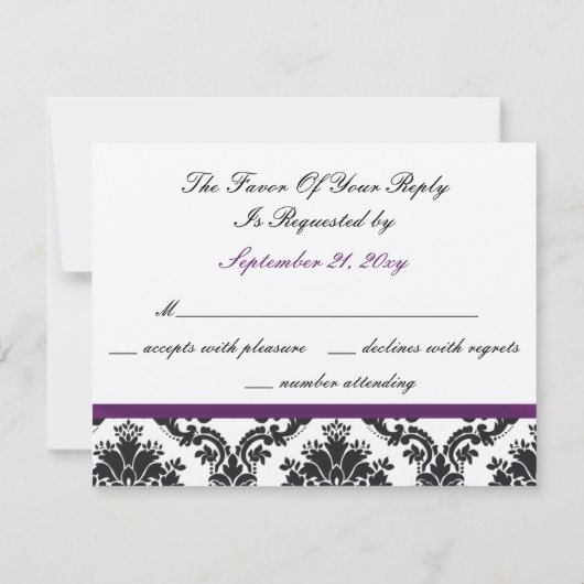 rsvp pourpre damassé (Dos)