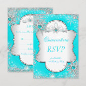 RSVP Princesse Quinceanera Aqua Blue Turquoise (Devant / Derrière)