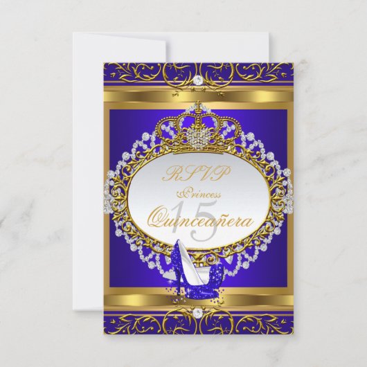 RSVP Princesse Quinceanera Elite Royal Blue Chauss (Devant)