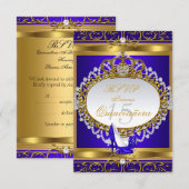 RSVP Princesse Quinceanera Elite Royal Blue Chauss (Devant / Derrière)