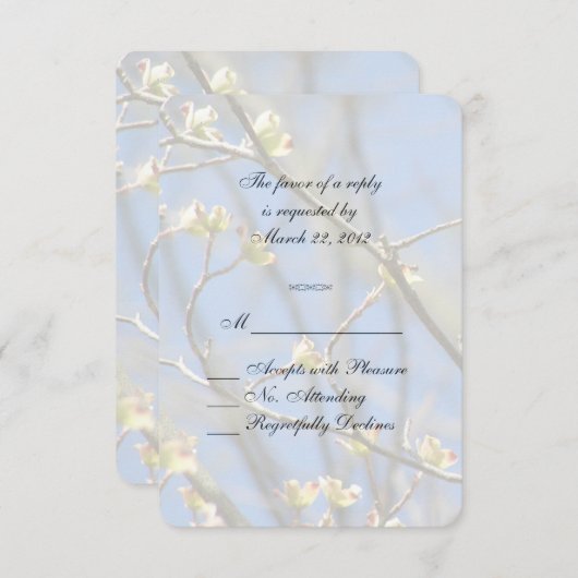 RSVP Printemps fleurs (Devant / Derrière)