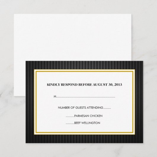 RSVP professionnel Black & Gold (Devant / Derrière)