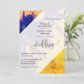 *~* RSVP QR AP13 Exotic PHOTO Palms Invitation Kaart (Staand voorkant)