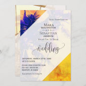 *~* RSVP QR AP13 Exotic PHOTO Palms Invitation Kaart (Voorkant / Achterkant)