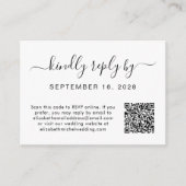 RSVP QR-code Boorband met fotoscript RSVP Informatiekaartje (Voorkant)