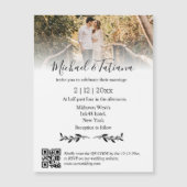rsvp qr code effacé faire-part de mariage photo (Devant)