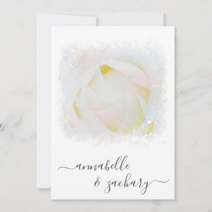*~* RSVP - QR code Floral Roos AR8 Huwelijksuitnod Kaart