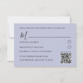 Rsvp QR Code Mariage violet (Dos)