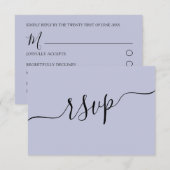 Rsvp QR Code Mariage violet (Devant / Derrière)