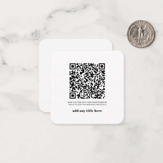 RSVP QR Code Modern Moderne Elke keer Notitiekaartje (Voorkant / Achterkant in situ)