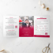 RSVP QR Code x2 Drieluik Uitnodiging (Binnen)