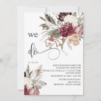 *~* RSVP QR Floral Burgundy Roos AR15 WEDDING