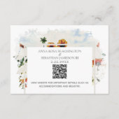 *~* RSVP QR Floral Poppy Website AR9 Bruiloft Informatiekaartje (Achterkant)