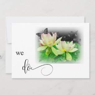 *~* RSVP QR LOTUS Lily WE DOEN Floral AR15 WEDDING Kaart