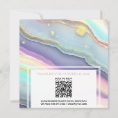 *~* RSVP QR PASTEL AGATE AR66 Gouden Bruiloft Kaart (Achterkant)