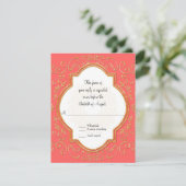 RSVP Quatrefoil Frame Script Swirl Gold Parties sc (Debout devant)