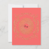 RSVP Quatrefoil Frame Script Swirl Gold Parties sc (Dos)