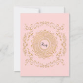 RSVP Quatrefoil Lijst Script Swirl Gold Glitter (Achterkant)