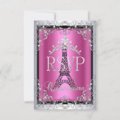 RSVP Quinceanera Tour Eiffel Tiara en argent rose (Devant)