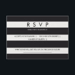 RSVP rayures noir blanc mariage carte papeterie<br><div class="desc">Chic balck nautique et rayures blanches personnalisées mariage rsvp. Trouvez le papier à lettres correspondant dans notre boutique : http://www.zazzle.co.uk/designbyredline/gifts?cg=196521080171907543</div>