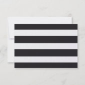 RSVP rayures noir blanc mariage carte papeterie (Dos)