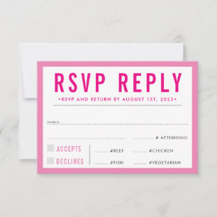 RSVP REACTIE modern vet meisje roze