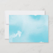 RSVP REACTIE Moderne blauwe waterverf maaltijden (Achterkant)