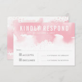 RSVP REACTIE Moderne waterverf blush roze (Voorkant / Achterkant)