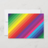 RSVP REACTIE REACTIE moderne kleurrijke regenboogs Kaartje (Achterkant)