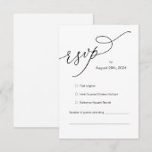 RSVP-reactie voor huwelijksuitnodiging, e-mailkaar Informatiekaartje (Voorkant / Achterkant)