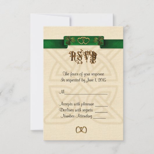 RSVP-reactiekaart Iers thema RSVP Kaartje (Voorkant)