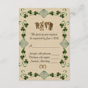 RSVP-reactiekaart Irish Unity knot RSVP Kaartje