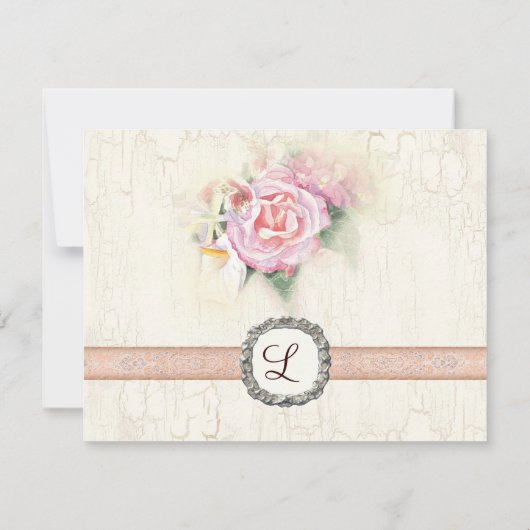 RSVP-reactiekaart - Pastel-Rozen en Calla Lilies RSVP Kaartje (Achterkant)