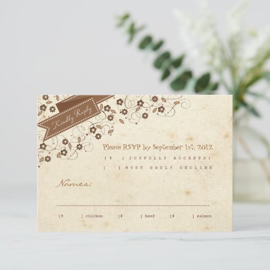 RSVP-reactiekaart van Storybook RSVP Kaartje (Staand voorkant)