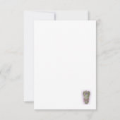 Rsvp-reactiekaart zwart-wit Damask Kaart (Achterkant)