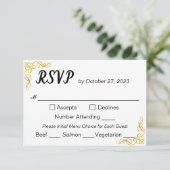 RSVP-reacties personaliseren Kaart (Staand voorkant)