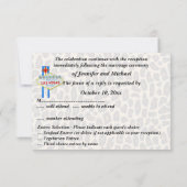 RSVP Réception Las Vegas Papier Peau de Léopard (Dos)