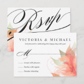 RSVP Recto-Verso Floral Orange Pêche (Devant / Derrière)