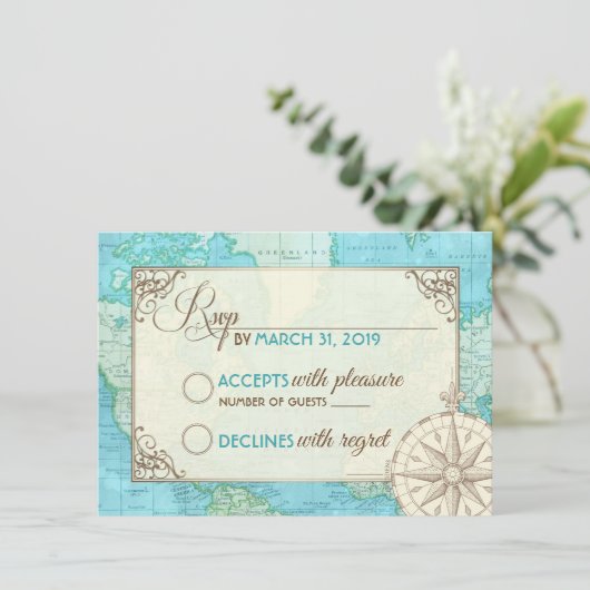 RSVP reisbruiloft (Staand voorkant)