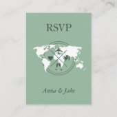 RSVP Reizen Thema Paspoort Sage Groene QR Code Informatiekaartje (Achterkant)