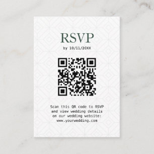 RSVP Reizen Thema Paspoort Sage Groene QR Code Informatiekaartje